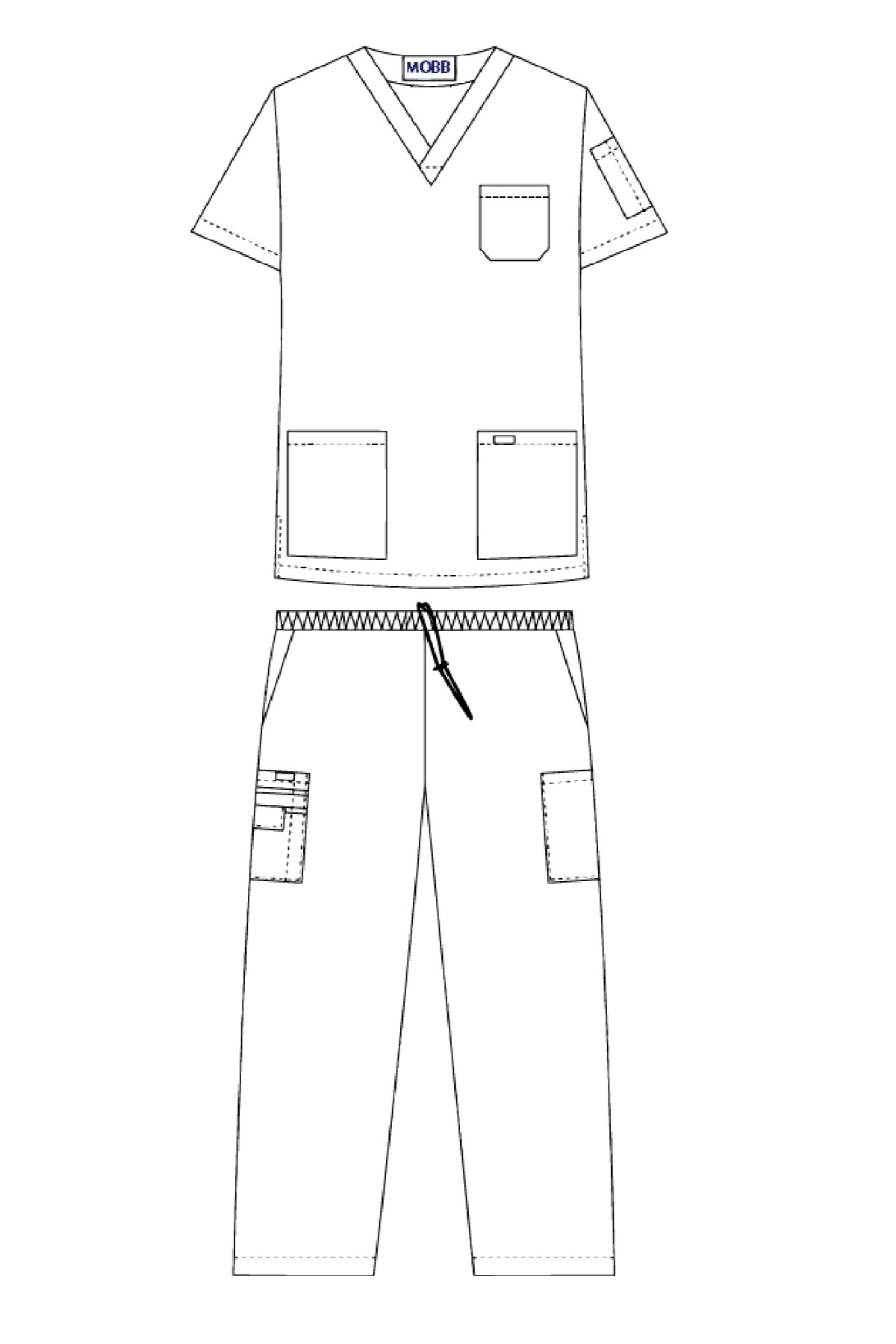 Natural Uniforms Drawstring Elastic back 4 Pocket Scrub Pants Sizes L & 2X
