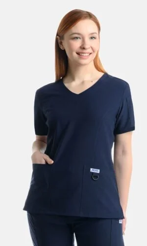 The Angie - Slim Fit V-neck Stretch Scrub Top